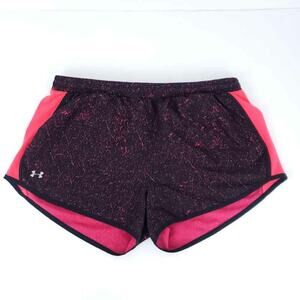 Under Armour Running Shorts Black Orange, Women, Pockets, Fit Medium, Lined